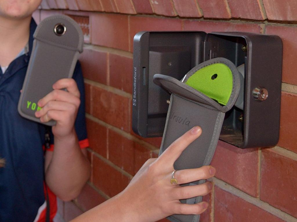 School locks up student cell phones with Yondr pouches
