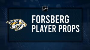 Filip Forsberg Player Prop Bets for the Predators vs. Avalanche Game - November 2