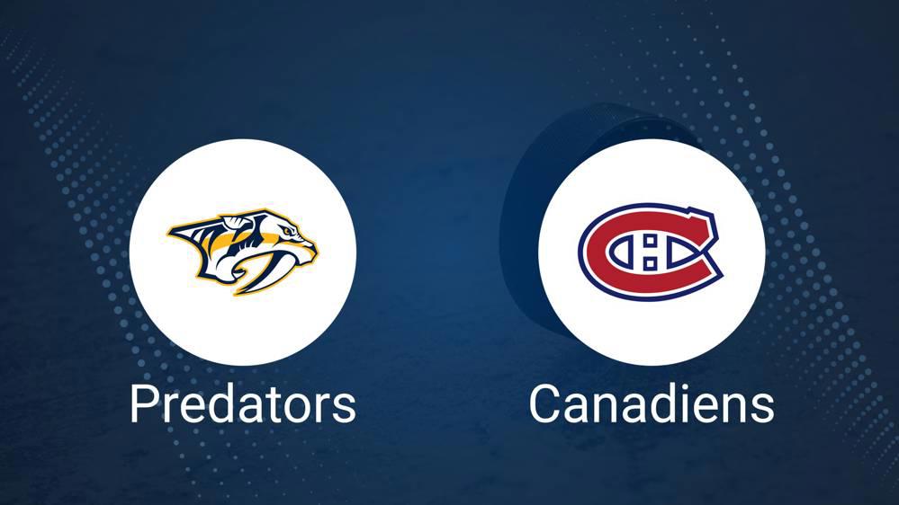 Where to Watch Nashville Predators vs. Montreal Canadiens on TV or Streaming Live - December 5